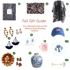 The St Armands Designs Fall Gift Guide: Tortoise shell Clutch + Statement Earrings, Ginger Jars, Cozy Ponchos + More