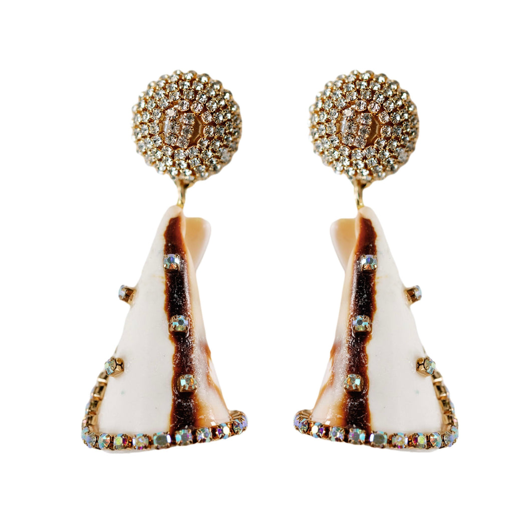 Rhinestone Wrapped Striped Shells