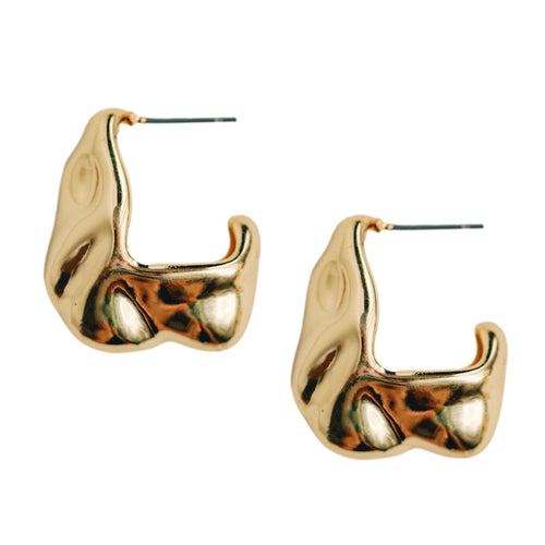 Crumpled Gold Vintage Style Huggie Hoops (Pre-Order)