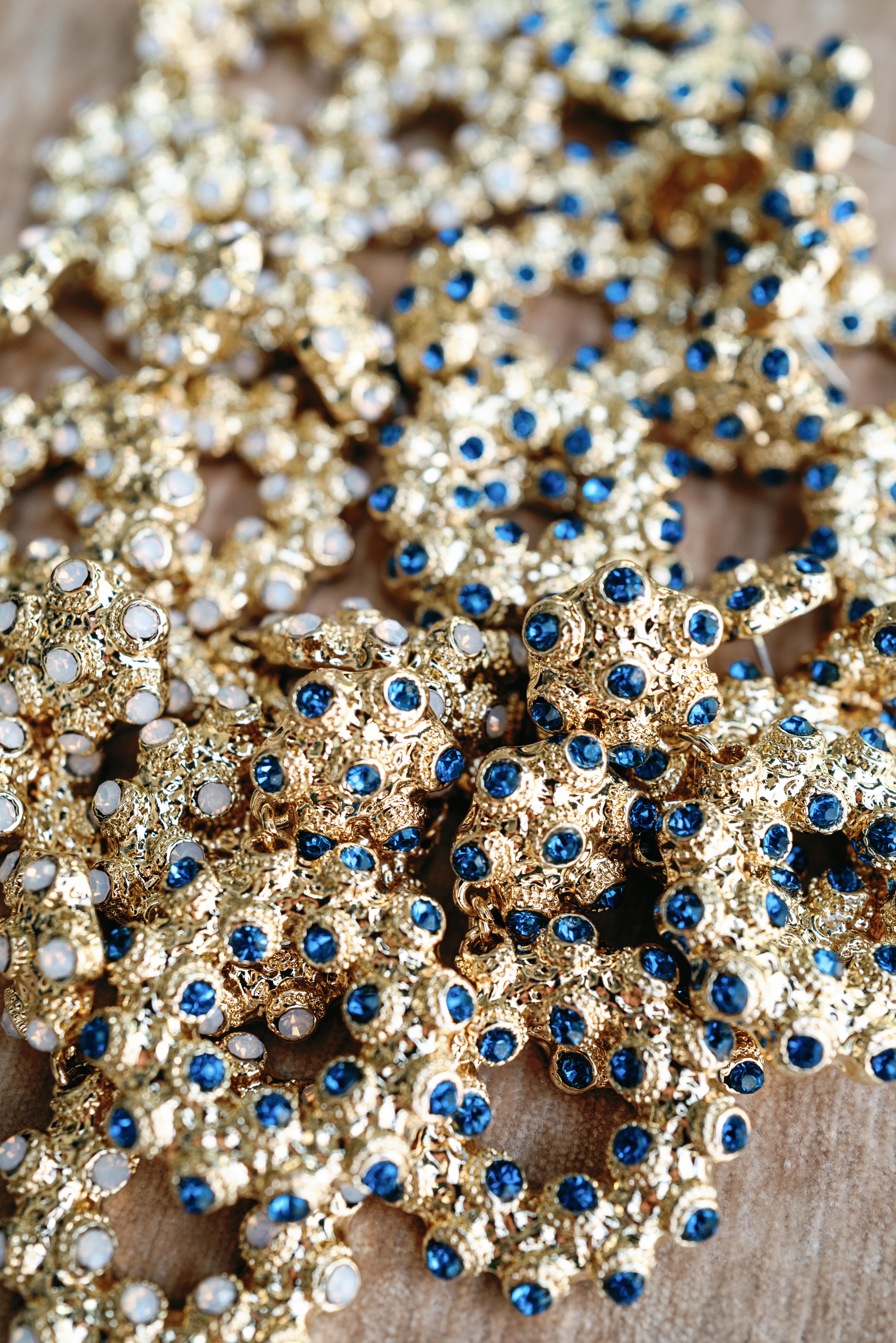 Coastal Crystal Halo Drop Earrings