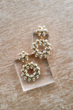 Coastal Crystal Halo Drop Earrings