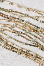 Diamond Dotted Gold Duster Statement Earrings