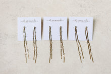 Diamond Dotted Gold Duster Statement Earrings