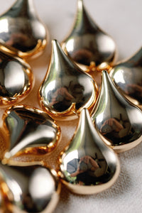 1 Inch Gold Teardrop Statement Stud