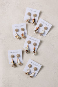Rhinestone Wrapped Striped Shells