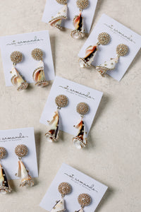 Rhinestone Wrapped Striped Shells