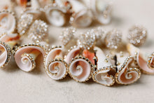 Rhinestone Wrapped Striped Shells