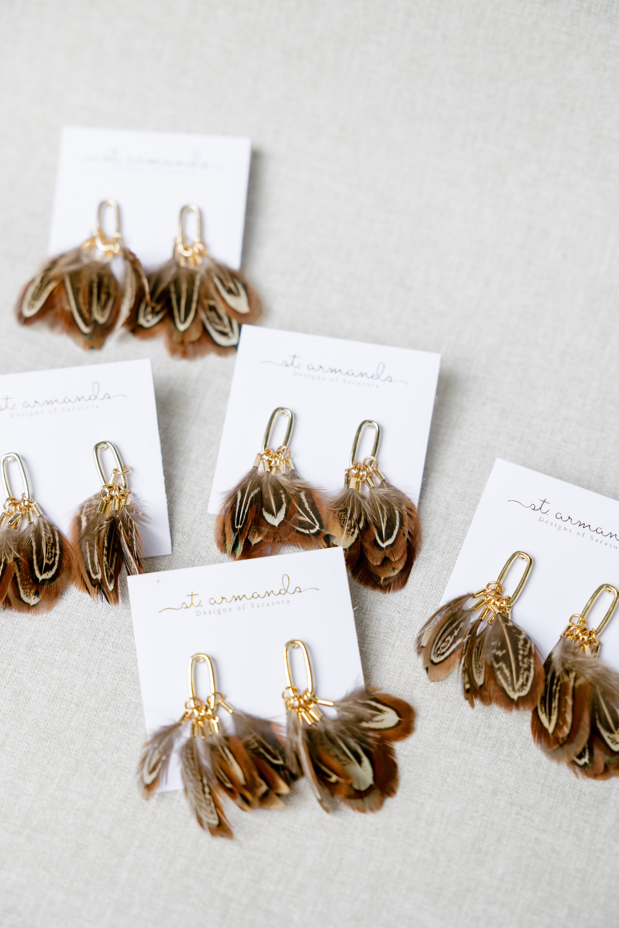 Pre-Order: Chestnut Pheasant Fall Feather Tassel Statement Earrings