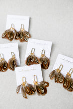 Chestnut Pheasant Fall Feather Tassel Statement Earrings