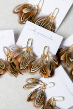 Chestnut Pheasant Fall Feather Tassel Statement Earrings