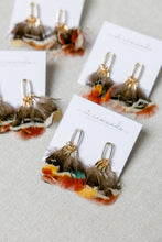 Foxfire Fall Feather Tassel Statement Earrings