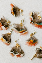 Foxfire Fall Feather Tassel Statement Earrings