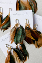 Woodland Fall Feather Tassel Statement Earrings
