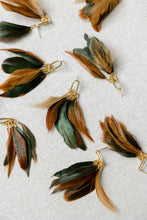 Woodland Fall Feather Tassel Statement Earrings