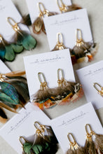 Foxfire Fall Feather Tassel Statement Earrings
