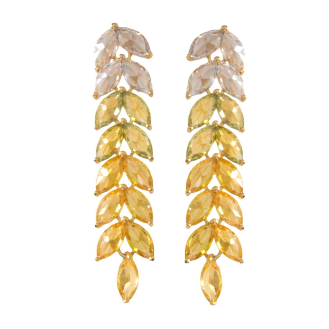 Canary Yellow Holiday Christmas Statement Earrings