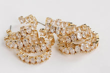 White Diamond Inside-Out Jeweled Hoop Statement Earrings