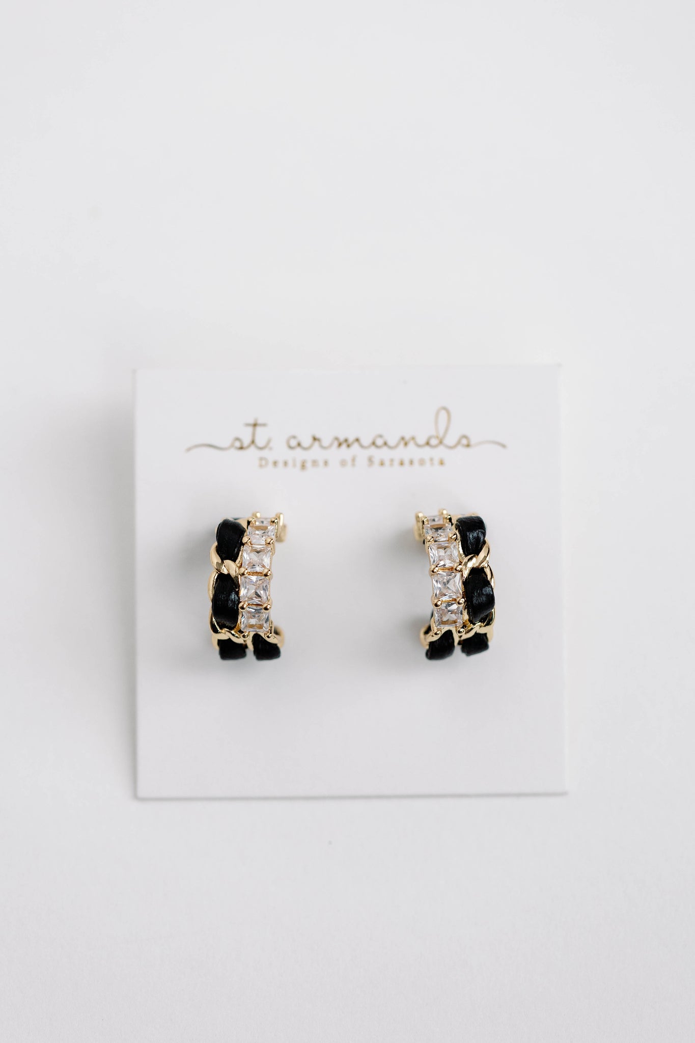 Leather wrapped hoop earrings sales