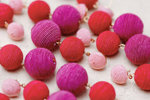 Pink, Red and Purple Ombre Holiday Lido Drop Earrings