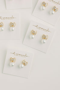 Gold Pearl Sparkler Bows