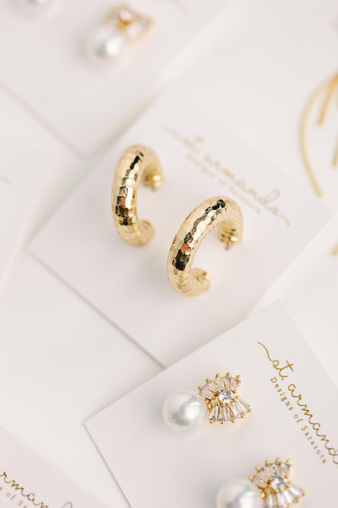 Graceful & Classy 18K Gold plated Ribbon Hoop Earrings - Manifest Design