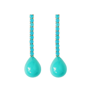 Turquoise Swingy Statement Earrings