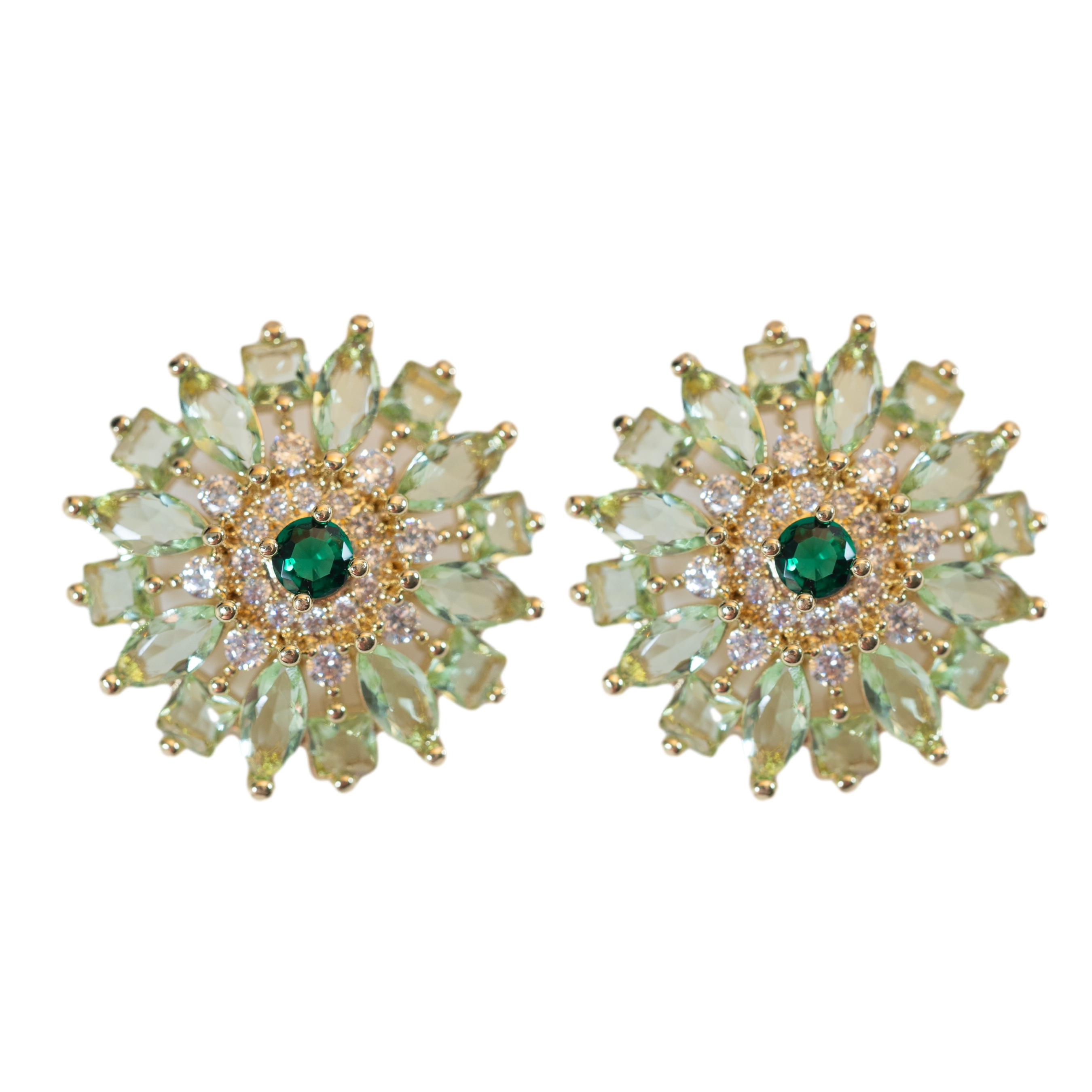 Dahlia Bloom Crystal Statement Studs