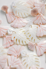 Pink Mermaid Shell Statement Drop Earrings