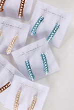 Cornflower Blue Studded Pearl Raffia Statement Hoop Earrings