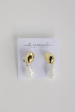 Vintage Chunky Gold and Pearl Statement Drop Earrings