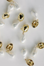 Vintage Chunky Gold and Pearl Statement Drop Earrings