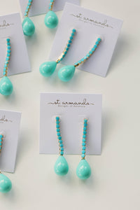 Turquoise Swingy Statement Earrings