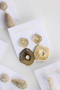 Gold Anemone Statement Earrings