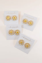 Tuscan Sun Canary Pavé Bloom Statement Studs