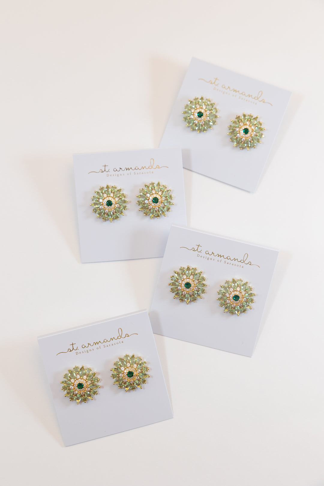 Dahlia Bloom Crystal Statement Studs