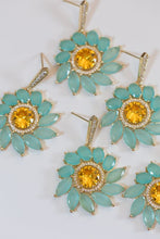 Soleil Bloom Crystal Drop Statement Earrings