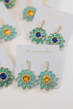 Soleil Bloom Crystal Drop Statement Earrings