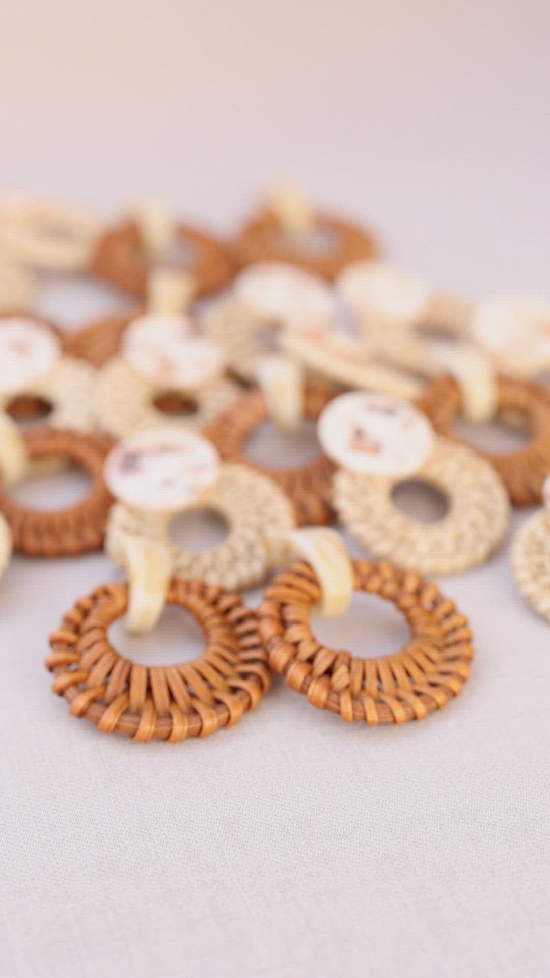 Blonde Rattan Bali Doorknockers