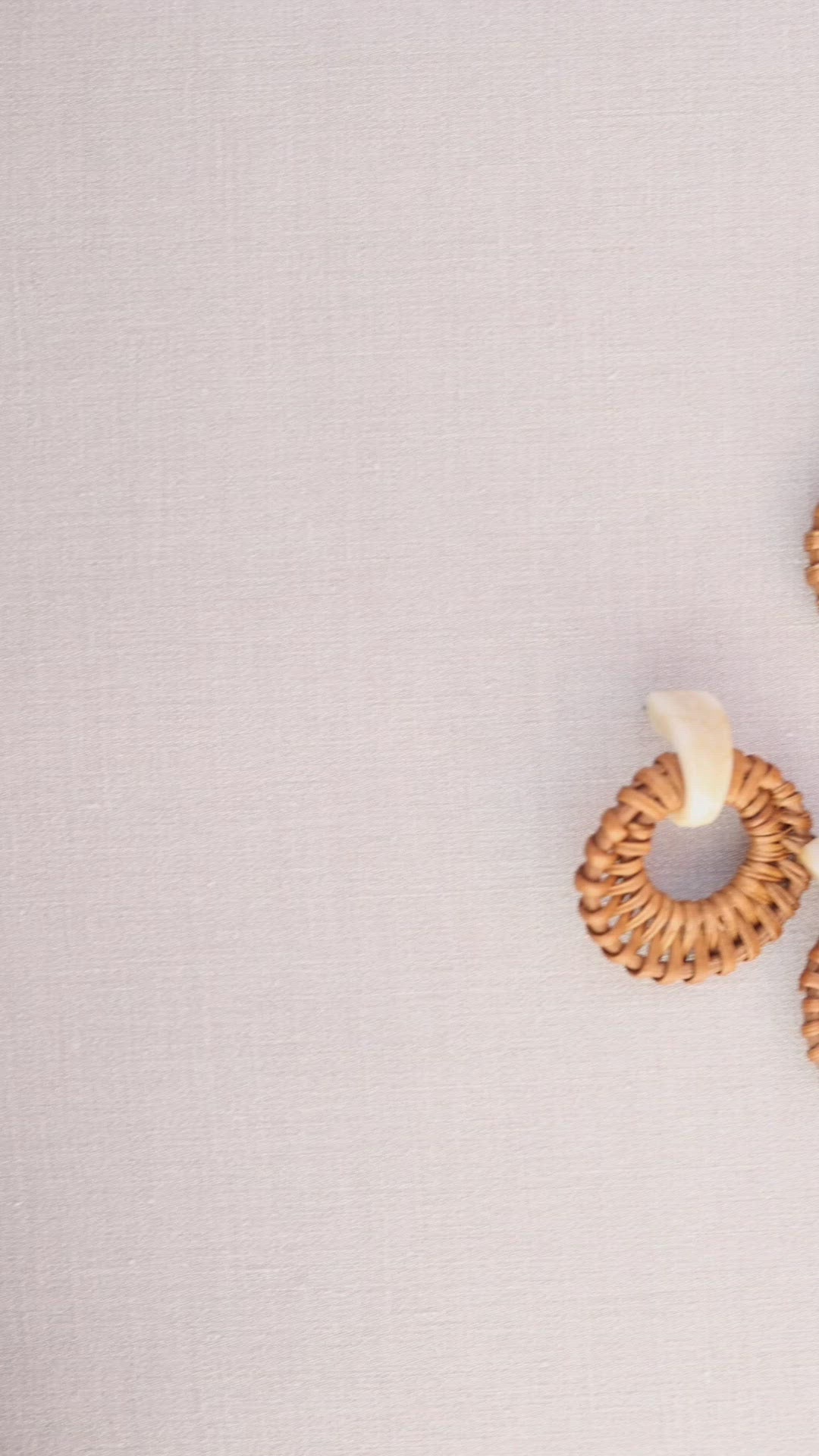 Cream Bali Button Studs