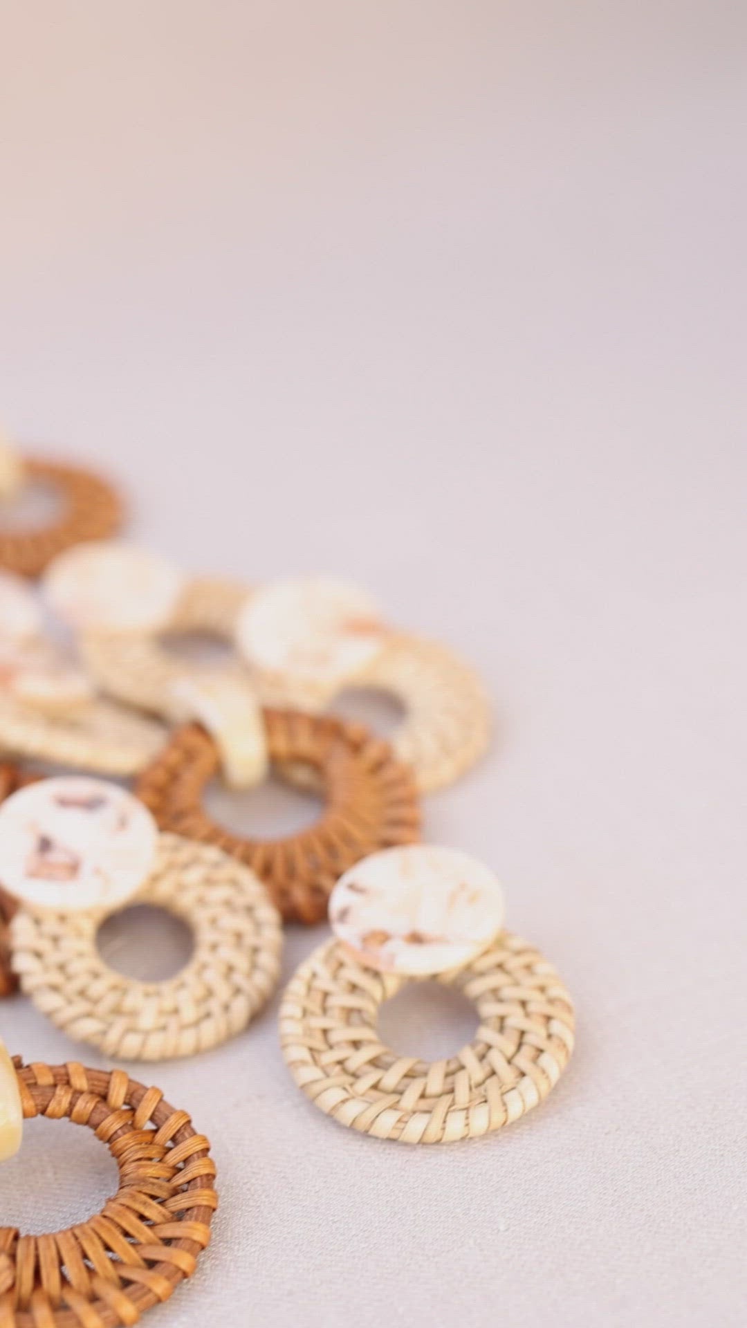 Blonde Rattan Bali Doorknockers