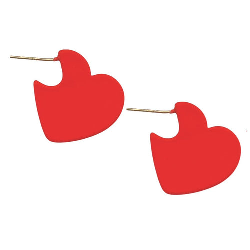 Red Mini Heart Huggies