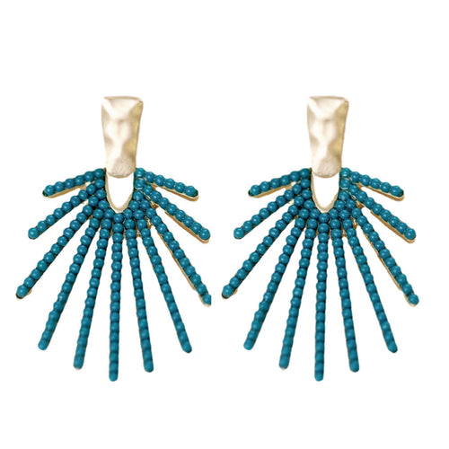 Dark Turquoise Sunburst Drops