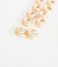 Gold Triple Hoops