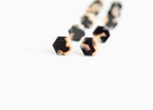 Blonde Tortoise Hexagon Studs