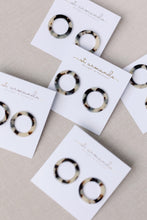 Mini Blonde Tortoise Open Circle Studs