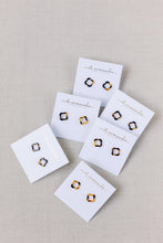 Brown Tortoise Quatrefoil Studs
