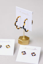 Brown Tortoise Quatrefoil Studs