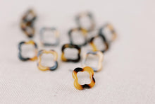 Brown Tortoise Quatrefoil Studs