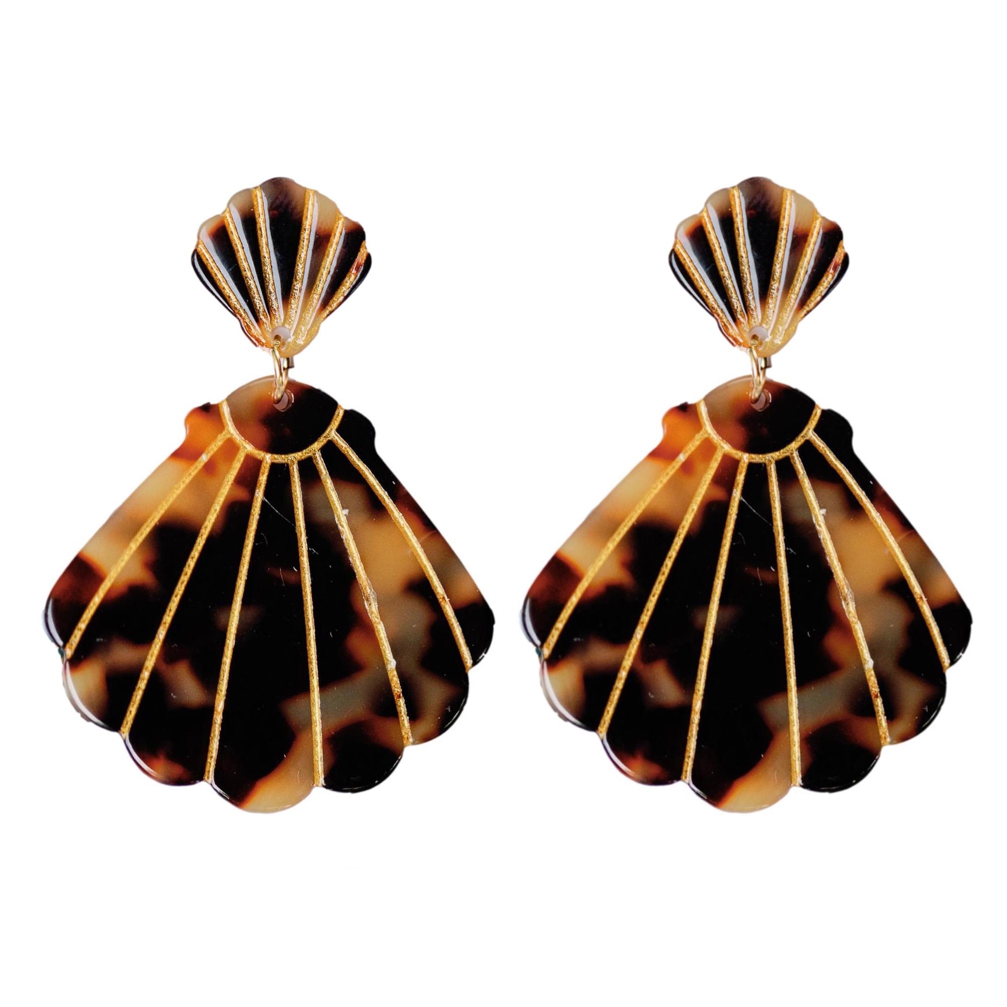 St Armands Designs Tortoise Shell Statement Earrings