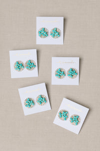 Turquoise Sunburst Studs